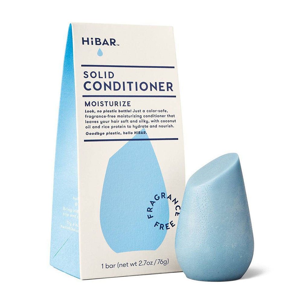 HiBar Moisturize Solid Conditioner Bar, Fragrance Free, 2.7 Oz